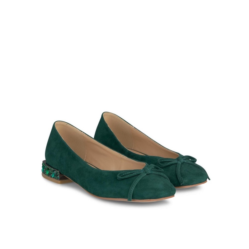 Ballerine Alma En Pena Cuir With Bow Bleu Femme | SFC-56676954